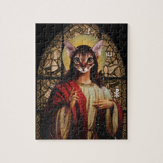 Cat Jesus Legpuzzel (Verticaal)