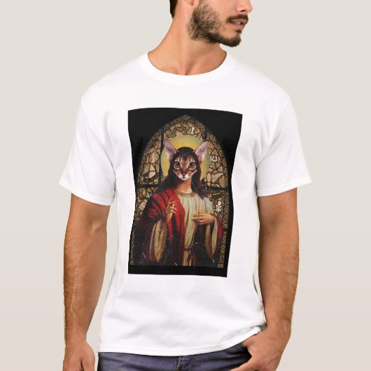 Cat Jesus T-shirt (Voorkant)