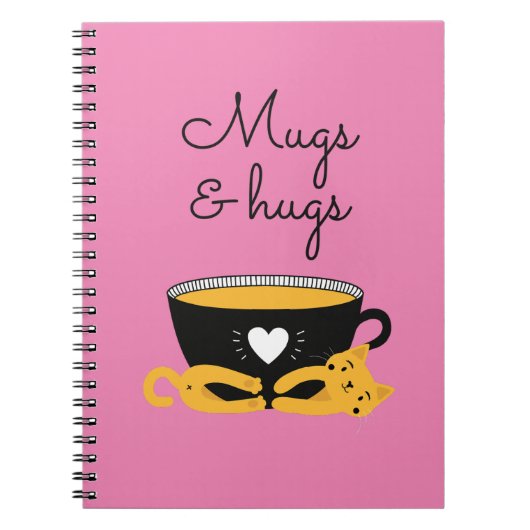 Cat Journal mokken & Hugs Notitieboek (Voorkant)