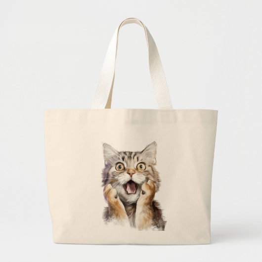 Cat Jumbo-Tas Grote Tote Bag (Voorkant)
