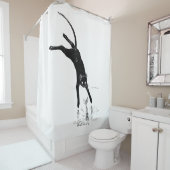 Cat Jumping in de Pond, Alexandre Steinlen Douchegordijn (In situ)