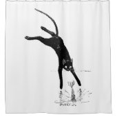 Cat Jumping in de Pond, Alexandre Steinlen Douchegordijn (Voorkant)