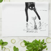 Cat Jumping in de Pond, Alexandre Steinlen Theedoek (Gevouwen)