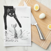 Cat Jumping in de Pond, Alexandre Steinlen Theedoek (Quarter Fold)