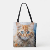  Cat Kat Face Cat Lover's Tote Bag (Achterkant)
