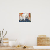 Cat Kat Vet Pet Cat Bath Humor Funny Poster (Keuken)