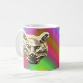 Cat Katze Kater Farbverlauf colored bunt  Koffiemok (Voorkant links)