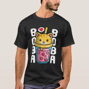 Cat Kawaii Boba Bubble Tea Meow Anime T-shirt Japa