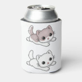 Cat Kawaii Feline Little Cat Tender Chibi Blikjeskoeler (Blikje Achterkant)