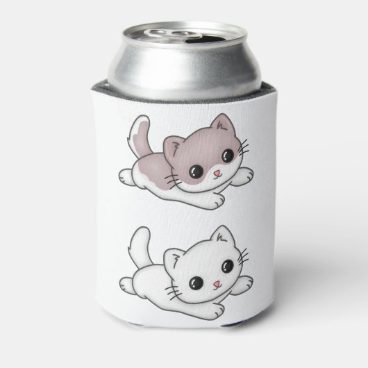 Cat Kawaii Feline Little Cat Tender Chibi Blikjeskoeler (Blikje Achterkant)