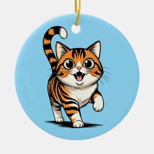 cat keramisch ornament (Voorkant)