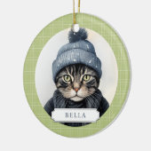 Cat keramische cirkel Ornament (Links)
