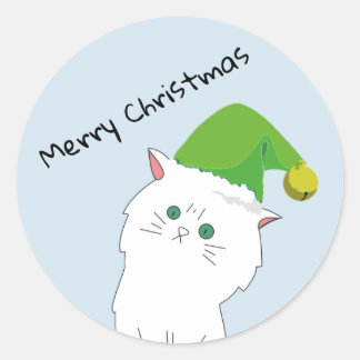 Cat Kerst sticker
