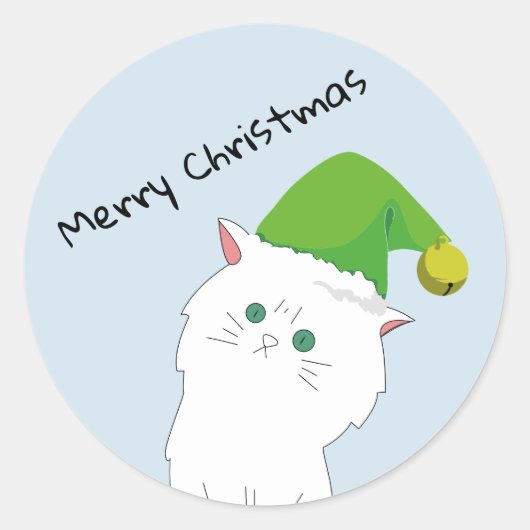 Cat Kerst sticker (Voorkant)