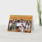 Cat kerstkeuir feestdagen kaart (Voorkant)