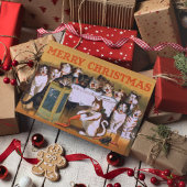 Cat kerstkeuir feestdagen kaart