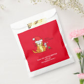 Cat Kerstmis Funny Cartoon Cute Mouse Bedankzakje (Gezegeld)