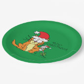 Cat Kerstmis Funny Cartoon Cute Mouse Papieren Bordje (Gekanteld)