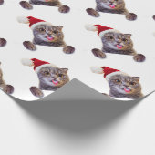 Cat Kerstmis Tongue Cadeaupapier (Hoek)