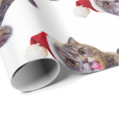 Cat Kerstmis Tongue Cadeaupapier (Rol Hoek)