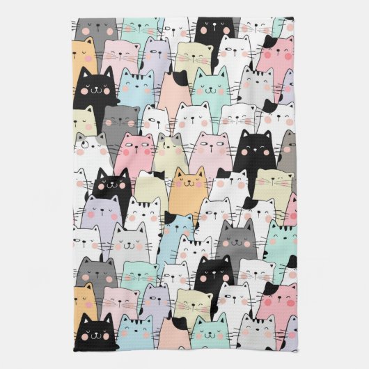 Cat kitchen tea towel, Dish towel Theedoek (Verticaal)