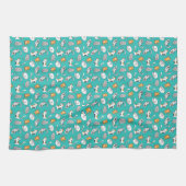 Cat Kitchen Towel (Blauwgroen) Theedoek (Horizontaal)