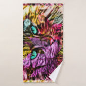 Cat Kitten Artsy Badhanddoek (Badhanddoek)