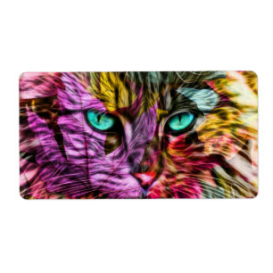 Cat Kitten Artsy Etiket