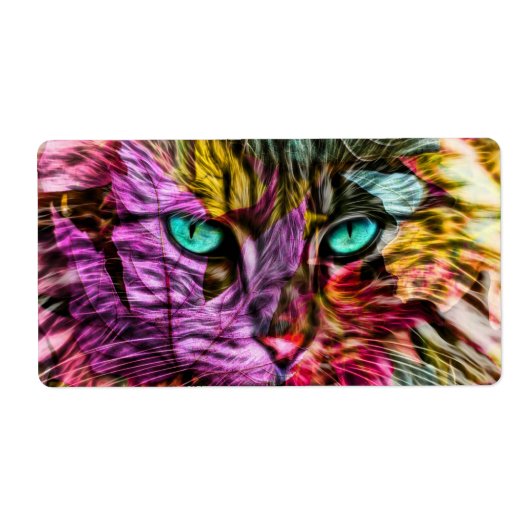 Cat Kitten Artsy Etiket (Voorkant)