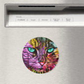 Cat Kitten Artsy Magneet (Insitu (Vaatwasser))