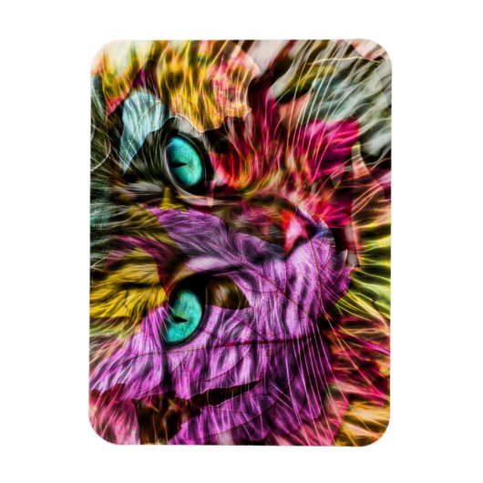 Cat Kitten Artsy Magneet (Verticaal)