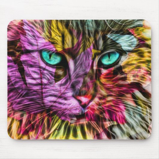 Cat Kitten Artsy Muismat (Voorkant)