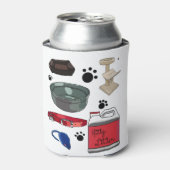 Cat Kitten Bed Tree Kat Litter Collar Bowl Blikjeskoeler (Blikje Voorkant)