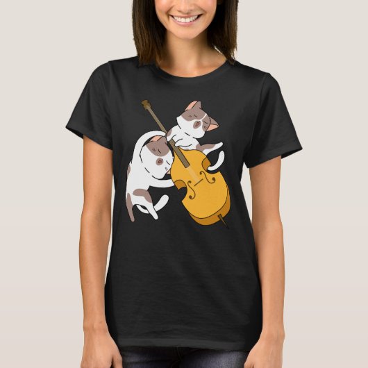 Cat Kitten Cello Cello Cello Player Cellist T-shirt (Voorkant)