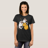 Cat Kitten Cello Cello Cello Player Cellist T-shirt (Voorkant volledig)