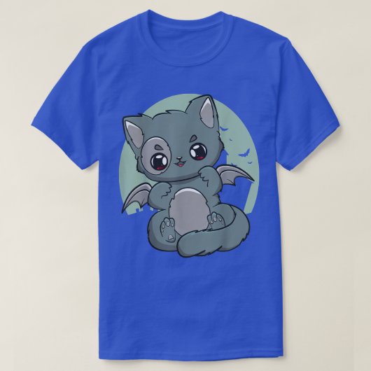Cat Kitten Chibi Anime Neko Gothic Grunge Ghostcor T-shirt (Design voorkant)