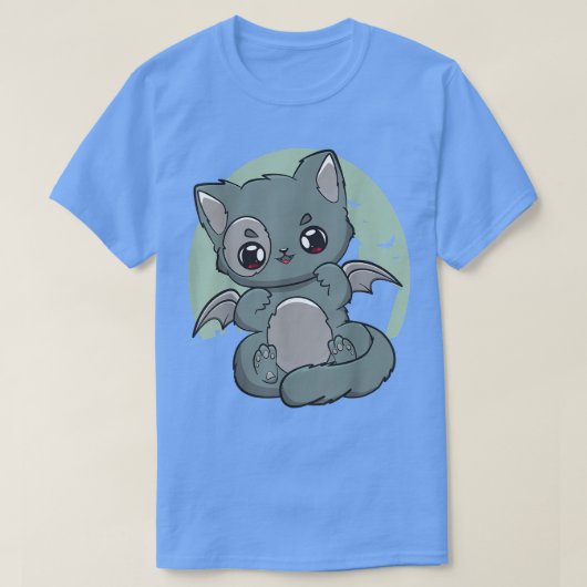 Cat Kitten Chibi Anime Neko Gothic Grunge Ghostcor T-shirt (Design voorkant)