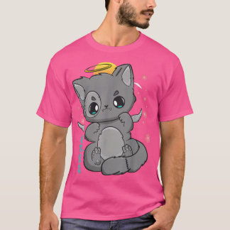 Cat Kitten Chibi Anime Neko Pastel Gothic Angelcor T-shirt