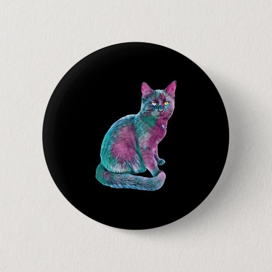 Cat Kitten Cute Fur Nose Funny Animals Ronde Button 5,7 Cm (Voorkant)