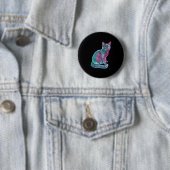 Cat Kitten Cute Fur Nose Funny Animals Ronde Button 5,7 Cm (In situ)