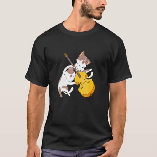 Cat Kitten die Cello Cat Lover Cello Player CeBay  T-shirt (Voorkant)