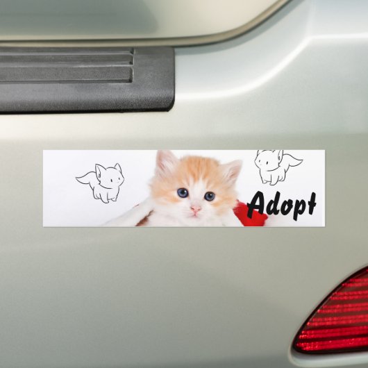 Cat Kitten Dog keurt Bumpersticker goed (Op auto)