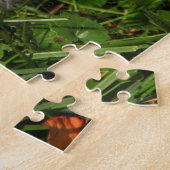 Cat Kitten, een Sinaasappel tablet met fluffy Legpuzzel (Zijkant)