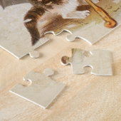 Cat Kitten kat antiek vintage  schattig Legpuzzel (Zijkant)