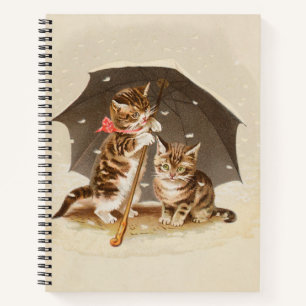 Cat Kitten kat antiek vintage  schattig Notitieboek
