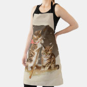 Cat Kitten kat antiek vintage  schattig Schort (Insitu)