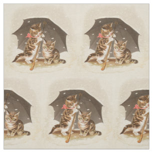 Cat Kitten kat antiek vintage schattig Stof