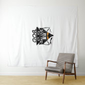 Cat Kitten Kat Novelty Funny Halloween Spooky Bo Wandkleed (In Situ (horizontaal))