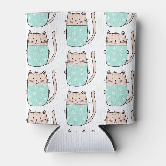 Cat Kitten Kat Patroon Blikjeskoeler (Voorkant)