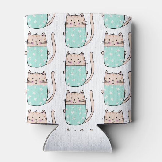Cat Kitten Kat Patroon Blikjeskoeler (Achterkant)